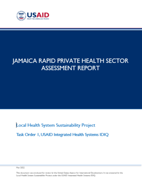 Cover of report showing title and USAID logo