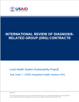 Report cover with title name and USAID logo