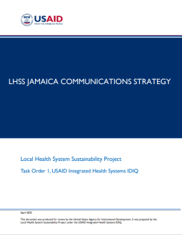 Cover of report showing title and USAID logo