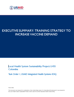 Cover of report showing title and USAID logo