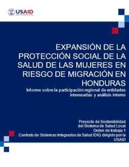 Cover of report showing title and USAID logo