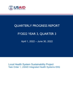 LHSS Quarterly Progress Report Year 3, Quarter 3 Cover Image