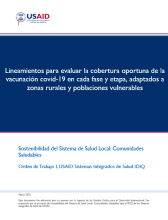 Cover of report showing Spanish title and USAID logo