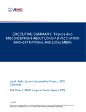 Cover of report showing title and USAID logo