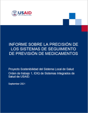 Report cover with title name and USAID logo